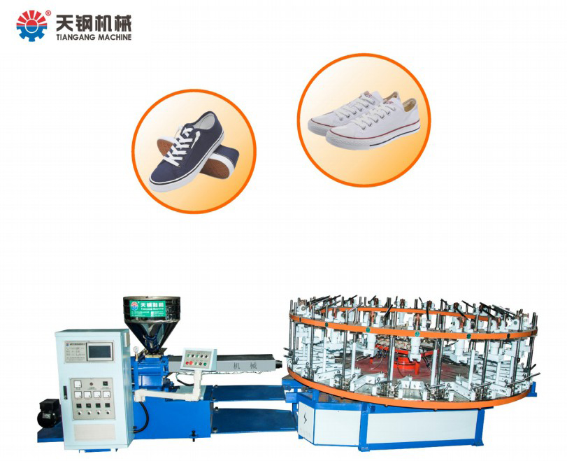 半自動單色鞋用塑料注射成型機